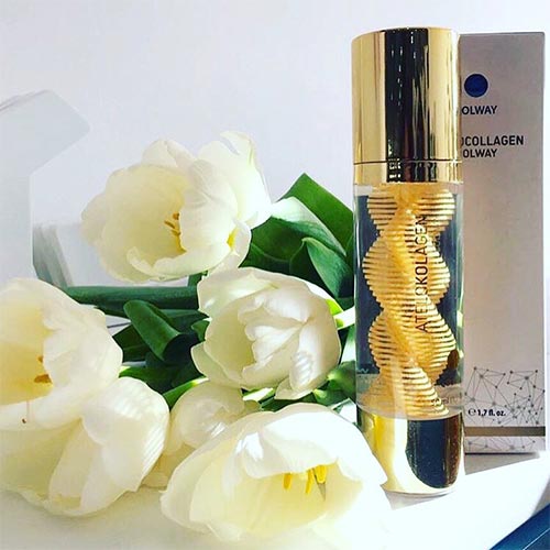 Facial serum with natural collagen and 24k gold